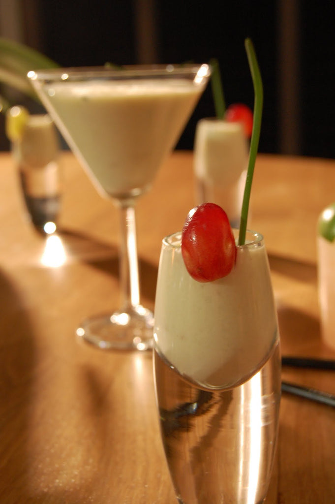 RAW Chilled White Almond & Grape Gazpacho with Rosemary, Lavender & Organic Garlic HimalaSalt